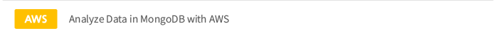 Analyze Data in MongoDB with AWS