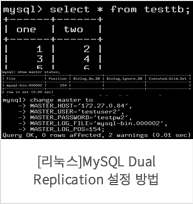 리눅스-MySQL Dual Replication 설정 방법