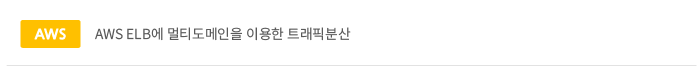 AWS ELB에 멀티도메인을 이용한 트래픽분산
