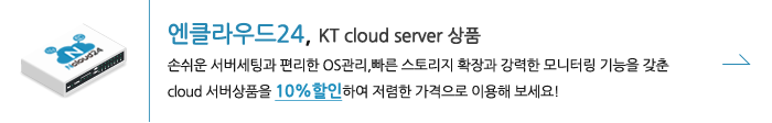 엔클라우드24, KT cloud server 상품 