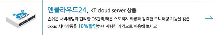 엔클라우드24, KT cloud server 상품 
