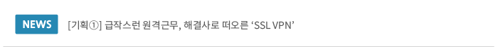 급작스런 원격근무, 해결사로 떠오른 SSL VPN