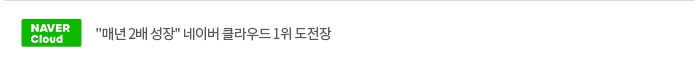네이버클라우드 매년 2배 성장 네이버 클라우드 1위 도전장