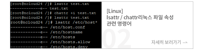 [Linux] Isattr / chattr리눅스 파일 속성 관련 명령어