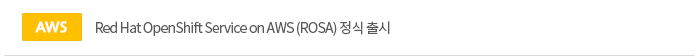 [aws]Red Hat OpenShift Service on AWS (ROSA) 정식 출시