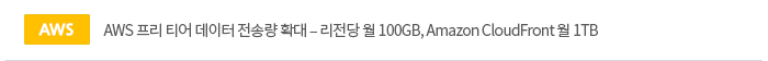 AWS 프리 티어 데이터 전송량 확대 – 리전당 월 100GB, Amazon CloudFront 월 1TB