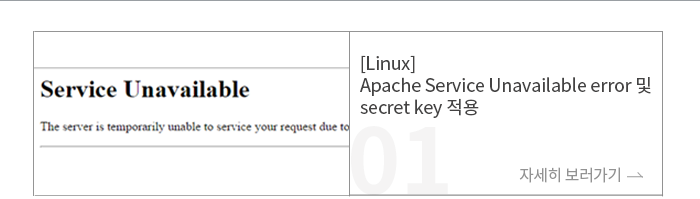 [Linux] Apache Service Unavailable error 및 secret key 적용