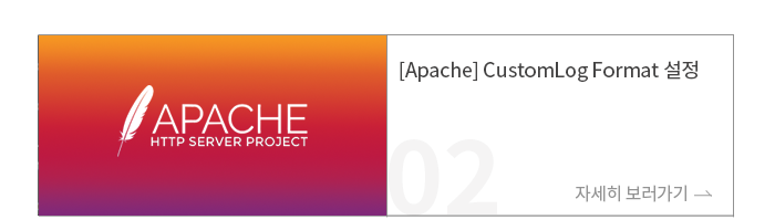 [Apache] CustomLog Format 설정